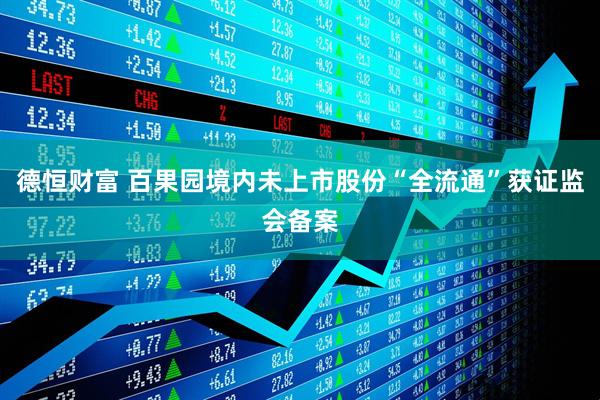 德恒财富 百果园境内未上市股份“全流通”获证监会备案
